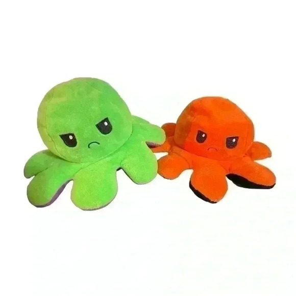TeeTurtle - The Original Reversible Octopus Plushies Purple/green & Orange/black - Picture 1 of 2